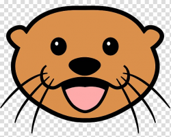 Brown animal head , Sea otter Cartoon , otter transparent ...