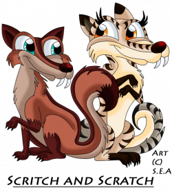 Ice Age OCs- Scritch and Scratch by SkunkyNoid on DeviantArt