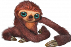 The Croods - Belt is a sloth that hangs around Guy's waist most of ...
