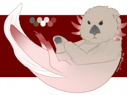 Axolotl Otter by ittzy-bittzy on DeviantArt