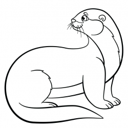 Otter Clipart Line Art - Clipart1001 - Free Cliparts