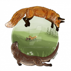 COM: Fox and Otter by Gloriaus on DeviantArt