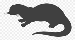 Silhouette Of Otter Clipart (#1977457) - PinClipart