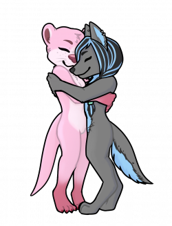 Otter hugs! [Commission] by GigglingMime -- Fur Affinity [dot] net