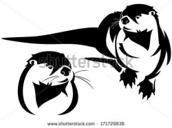 otter symbol | Sea Otter clip art free vector | Tattoo Ideas ...