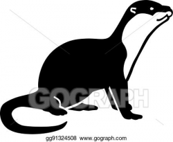Vector Stock - Otter silhouette. Stock Clip Art gg91324508 ...