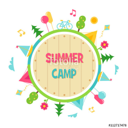 Summer Camp and Outdoor Activities Circle Sign