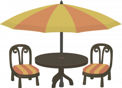 Clipart - Outdoor cafe seating