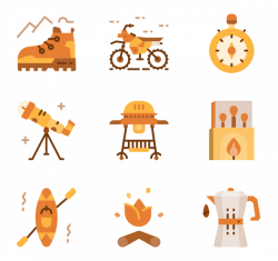24 outdoor camp icon packs - Vector icon packs - SVG, PSD, PNG, EPS ...