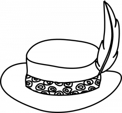 Hat Outline Clip Art at Clker.com - vector clip art online, royalty ...