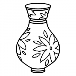 Clipart black and white flowers in a vase Luxury Vase ...