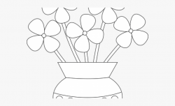 Vase Clipart Outline Flower - Clip Art #865873 - Free ...