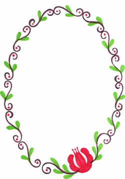 10 Oval Flower Frame (PNG Transparent) | OnlyGFX.com