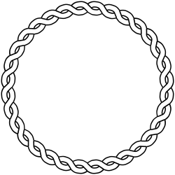 OnlineLabels Clip Art - Rope Border Circle