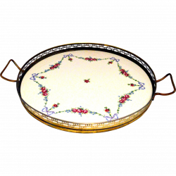 Antique Porcelain Brass Butlers Tray | Porcelain and Bisque ...