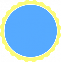 Yellow & Blue Scallop Circle Frame Clip Art at Clker.com - vector ...