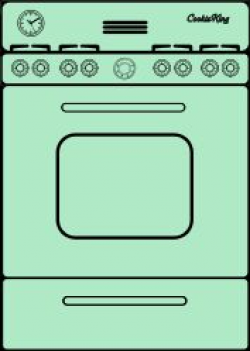 Oven Clipart Oven bw | template | Pinterest | Oven, Paper crafting ...