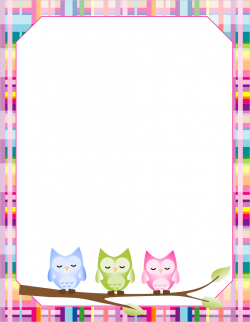 owl-blank-paper | Borders- Animals | Borders for paper ...