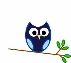 Blue Owl Branch Clip Art at Clker.com - vector clip art online ...