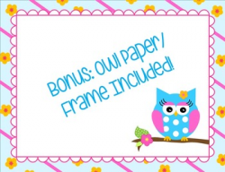 Chubby Owl Clipart Set-Digital Paper,Borders,Backgrounds, Frame, Clip Art  Images