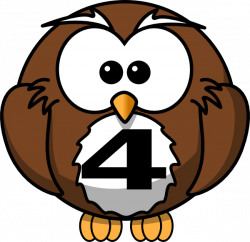 Number Owl 4 Clip Art at Clker.com - vector clip art online, royalty ...