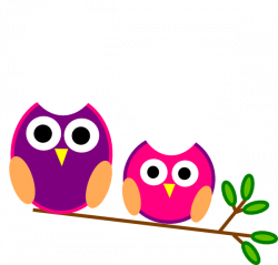 Cute Pink And Purple Owls Clip Art at Clker.com - vector clip art ...