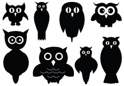 Owl Silhouette Vector Clipart Silhouette Clip Art Bloglovin ...