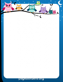 Owl Border: Clip Art, Page Border, and Vector Graphics