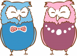 Clipart - Anthropomorphic Owls 2