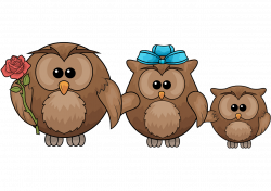 Three owls clipart. Free download. | Creazilla