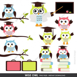Owl Clipart, Wise Owls Clip Art, Back To School Clip Art ...