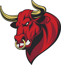 Amazon.com: Red Angry Bull with Golden Horn and Nose Ring ...