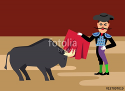 spanish matador cartoon clipart. Bullfighting vector ...