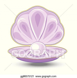Vector Art - Pearl and oyster. EPS clipart gg86575121 - GoGraph