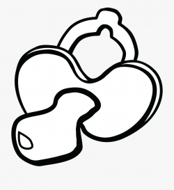 Free Clipart Of A Baby Pacifier - Pacifier Black And White ...