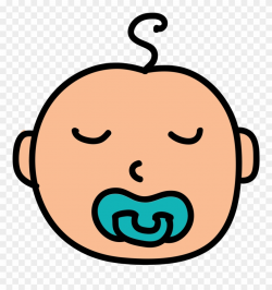 Sleeping Baby Icon - Cartoon Baby Pacifier Clipart (#261608 ...