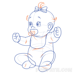 How To Draw A Baby With A Pacifier – Pop Path