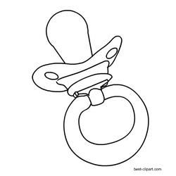 Black and white pacifier clipart free | Dijana & Harold ...