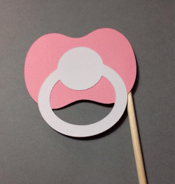 Pacifier Photo Booth Prop - Baby Shower Photo Booth Prop- Gender Reveal-  Choose Your Pacifier Color