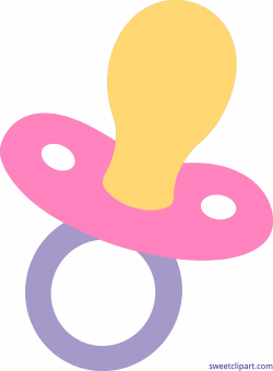 Pacifier Pink Purple Clip Art - Sweet Clip Art