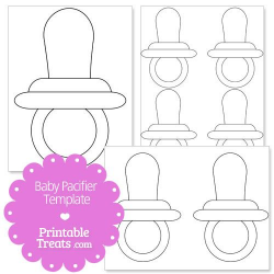 Printable Baby Pacifier Template from PrintableTreats.com ...