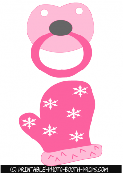 Free Printable Pacifier and Mitt Props | baby | Baby shower ...