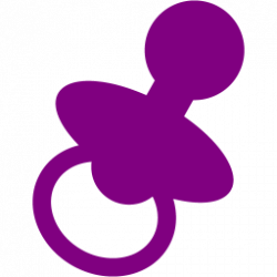 Purple pacifier 2 icon - Free purple baby icons