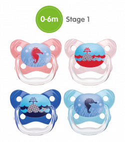 Dr. Brown's PreVent Butterfly Orthodontic Pacifiers,Stage 1 0-6m - 2 ...