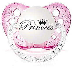 Personalized Pacifiers Princess Pacifier Glitter Pink