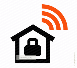 Closed home WiFi vector icon