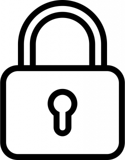 Lock Outlined Padlock Symbol For Security Interface Svg Png Icon ...