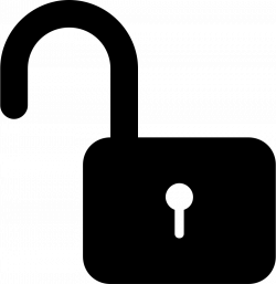 Unlocked Padlock Silhouette Security Interface Symbol Svg Png Icon ...