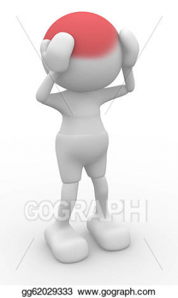 Drawing - Head pain. Clipart Drawing gg62029333 - GoGraph