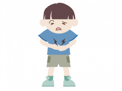 Diarrhea / abdominal pain / child | People illustration | Free ...